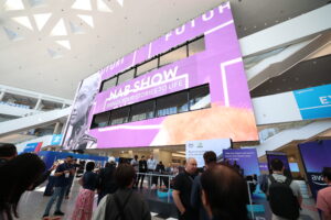 Entrada do NAB Show, uma das principais feiras de produtos de cinema
